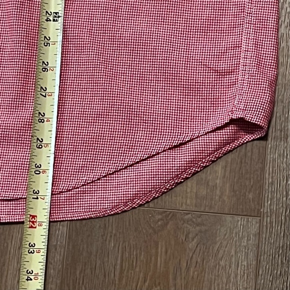 CHAPS Ralph Lauren Men's L RED‎ Checked Long Sleeve Button-Down Shirt CREST LOGO - Picture 12 of 12